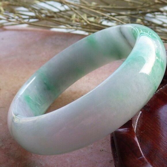 Certified Green 100% Natural A JADE Jadeite Bangle Bracelet 57mm 手镯 459584 - Picture 7 of 12